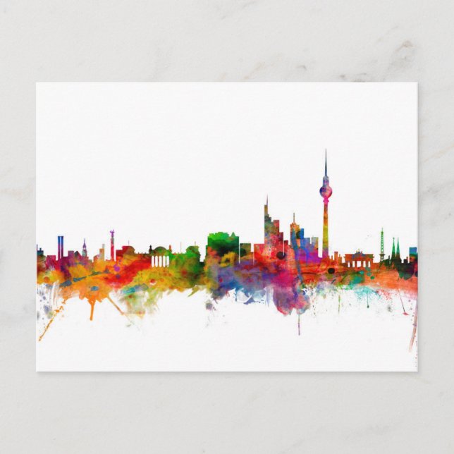 Carte Postale Berlin Allemagne Skyline (Devant)