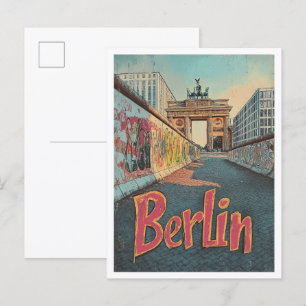 Carte Postale Berlin Allemagne Vintage voyage d'art
