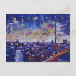 Carte Postale Berlin Impressionnante Skyline la nuit