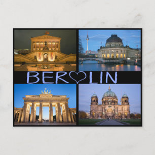 Carte Postale Berlin la nuit