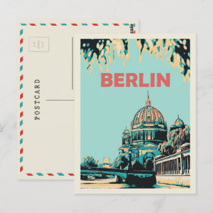 Carte Postale Berlin Musées île illustration Allemagne Postcar