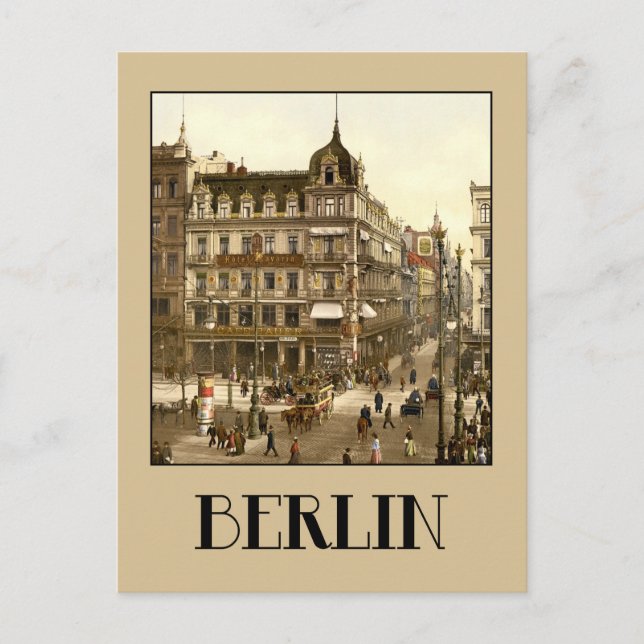 Carte Postale Berlin rétro antique Unter den Linden couleur (Devant)