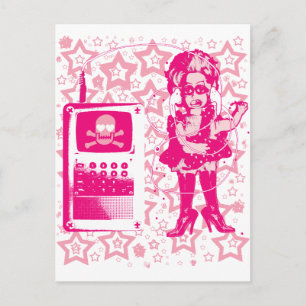 Carte Postale Berlin-Techno-Tusii doll pink