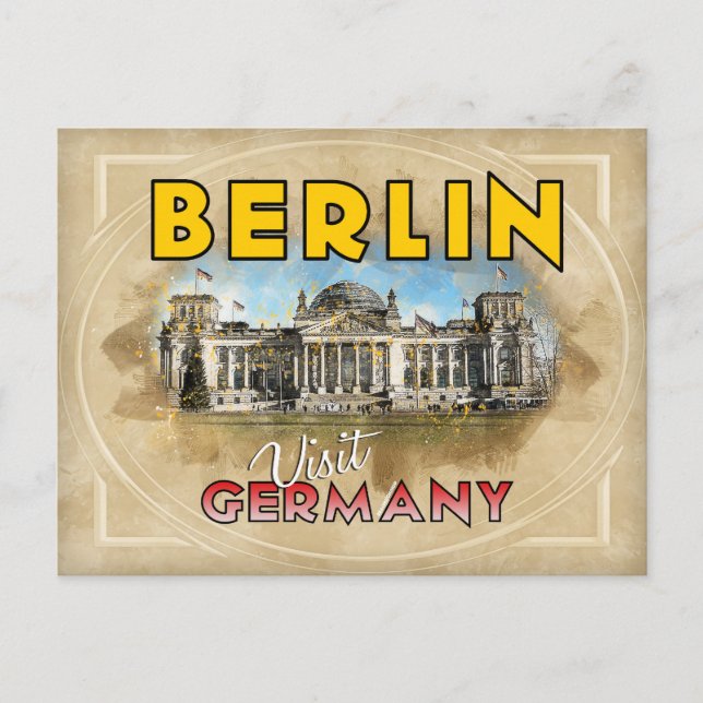Carte Postale Berlin, Visitez l'Allemagne... (Devant)