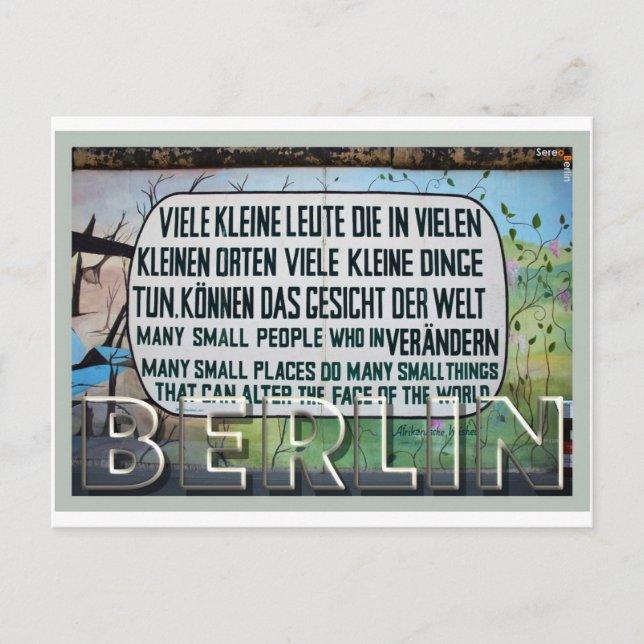 Carte Postale Berlin Wall Street Art Collection - 1 sur 7 (Devant)