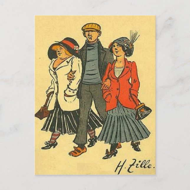 Carte Postale Berliners - Zille - Motif Vintage (Devant)