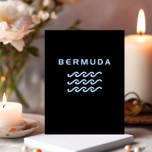 Carte Postale Bermudes Triple Ocean Waves Couleur foncée