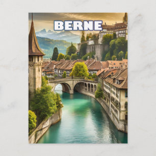 Carte Postale Berne, au cœur des Alpes suisses