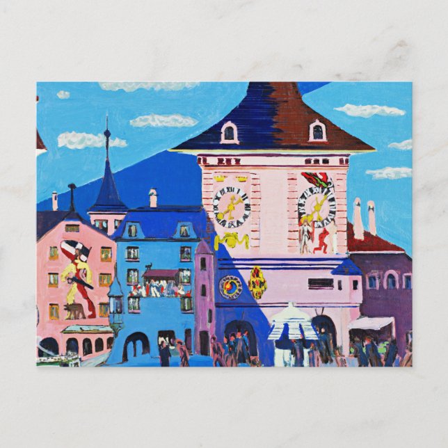 Carte Postale Berne avec Belltower par Ernst Ludwig Kirchner (Devant)