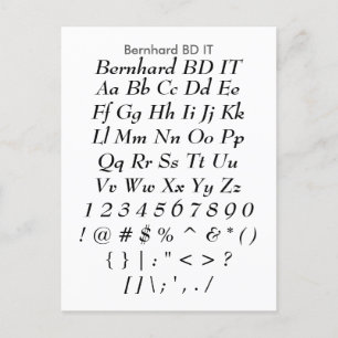 Carte Postale Bernhard BD IT - Feuille d'échantillonnage de poli