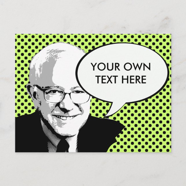 CARTE POSTALE BERNIE SANDERS POP ART (Devant)