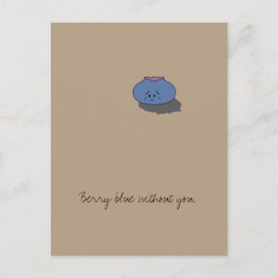Carte postale "Berry blue without you"