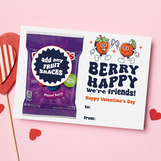 Carte Postale Berry Happy We are Friends Fruit Snack Valentine (Créateur téléchargé)