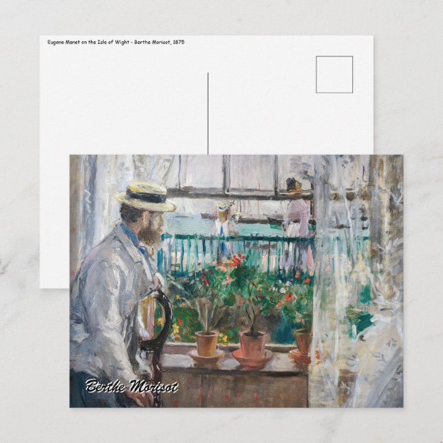 Carte Postale Berthe Morisot - Eugene Manet sur l'île de Wight (Devant / Derrière)