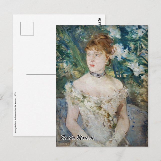 Carte Postale Berthe Morisot - Jeune fille dans une balle (Devant / Derrière)