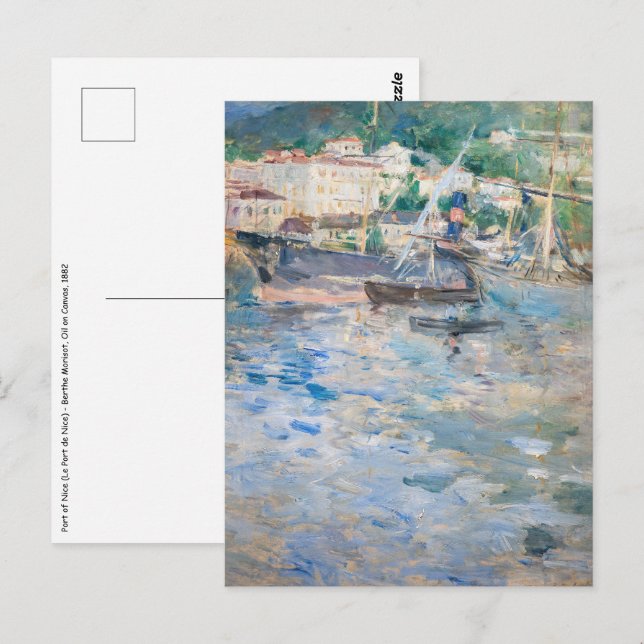Carte Postale Berthe Morisot - Port de Nice (Devant / Derrière)