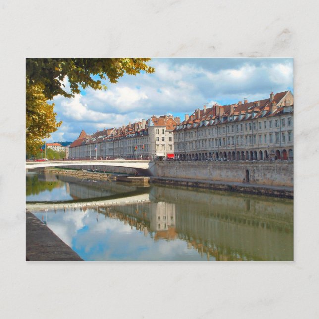 Carte Postale Besançon le long de la rive (Devant)