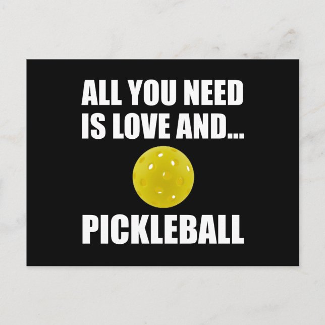 Carte Postale Besoin D'Amour Et De Pickleball (Devant)