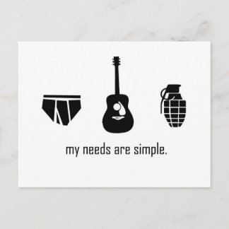 Carte Postale Besoins simples