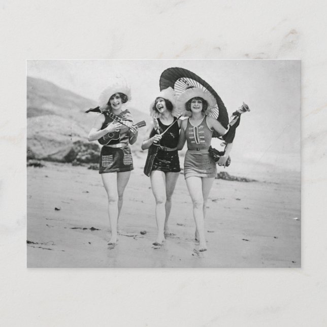 Carte Postale Besoins vintages de plage (Devant)