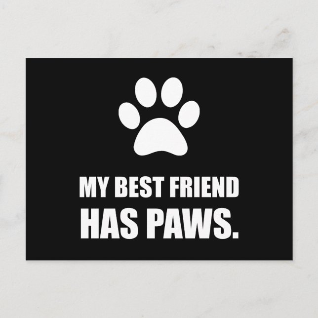 Carte Postale Best Friend A Pws Pet Animaux (Devant)