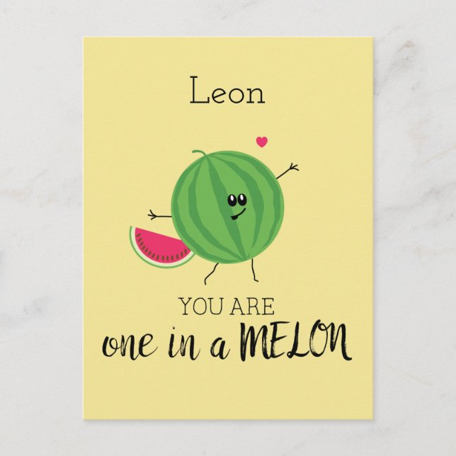 Carte Postale Best Friends One in a Million Melon Cute Food Fun (Devant)