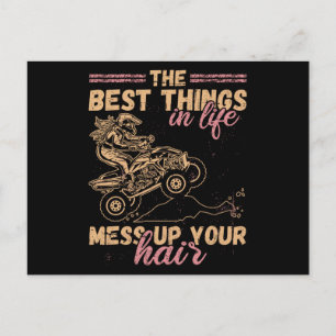 Carte Postale Best Things In Life Mess Up ATV Quad Biker