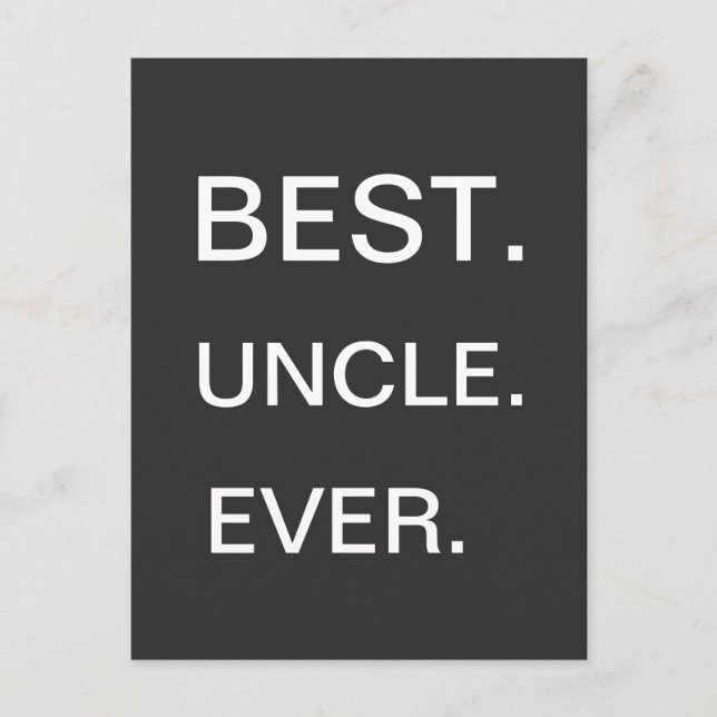 Carte postale Best Uncle Ever (Devant)