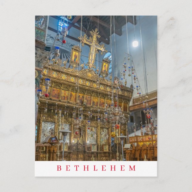 Carte Postale Bethléem dans l'église de la Nativité (Devant)
