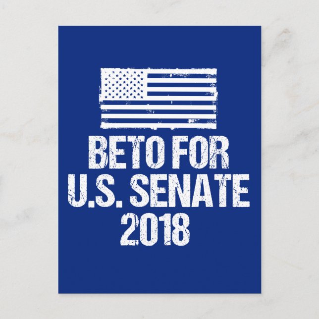 Carte Postale Beto pour l'élection du Sénat américain 2018 Texas (Devant)