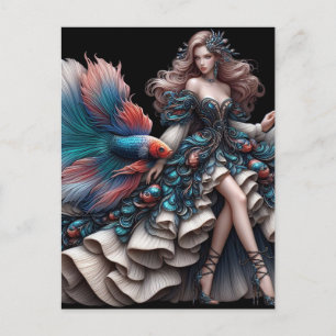 Carte Postale Betta Fish Mode