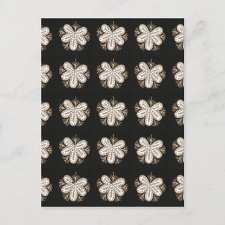 Carte Postale Beurre blanc look fleurs élégants cadeaux étincela