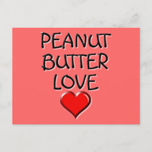Carte Postale Beurre d'arachide amour