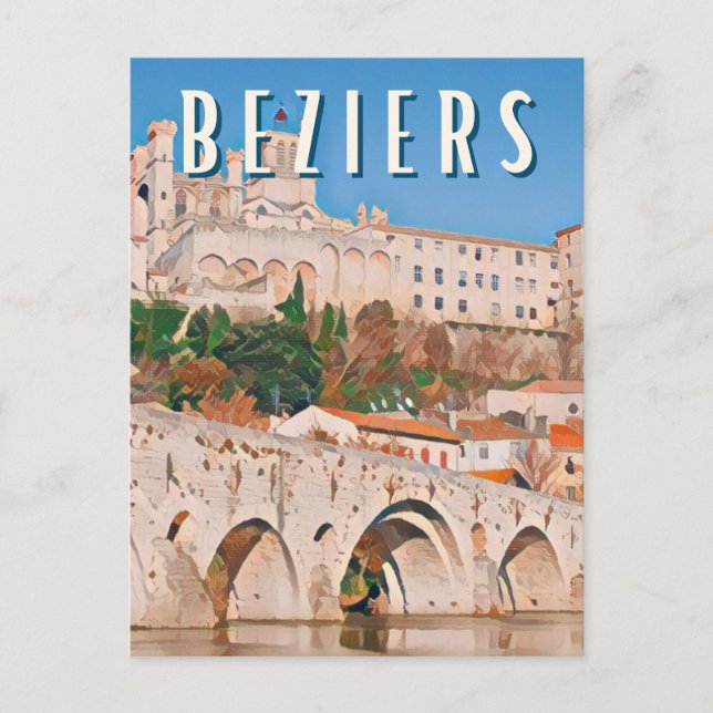 Carte Postale Béziers Photo Vintage  (Devant)