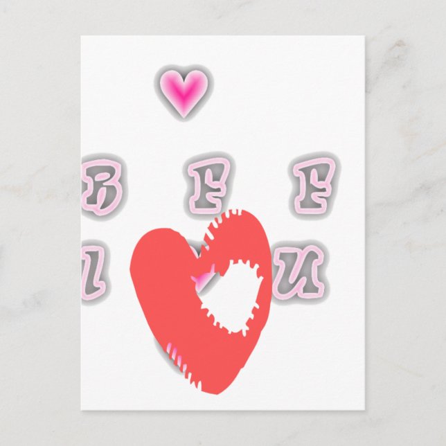Carte Postale BFF. Best Friends Forever : I Love You Art Print (Devant)