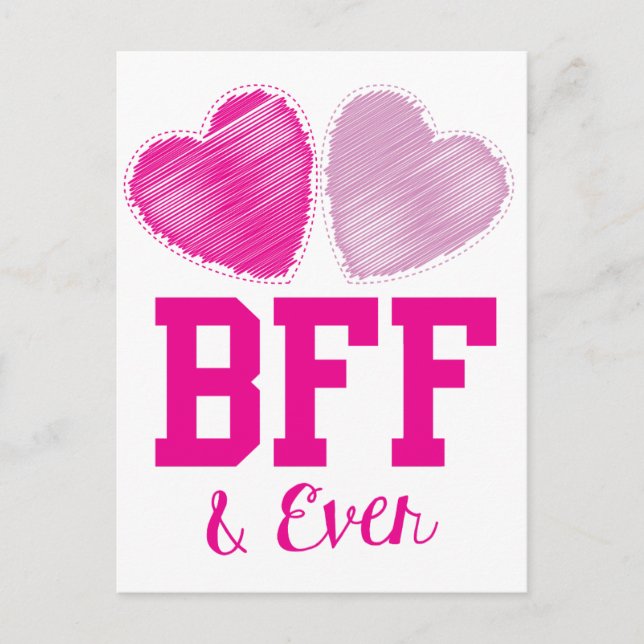 Carte Postale BFF Meilleurs amis pour toujours (Devant)