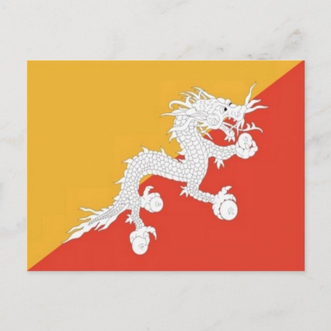Carte Postale Bhoutan - Drapeau (Devant)