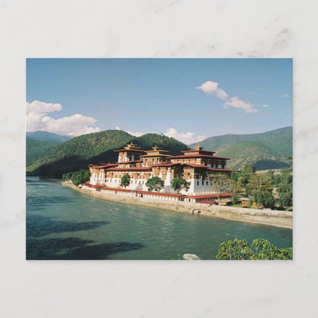Carte postale Bhoutan, Punakha Dzong (Devant)