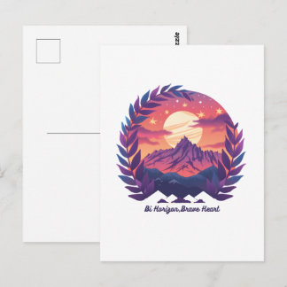 Carte Postale Bi Horizon Brave Heart LGBTQ Camping | Bisexual 