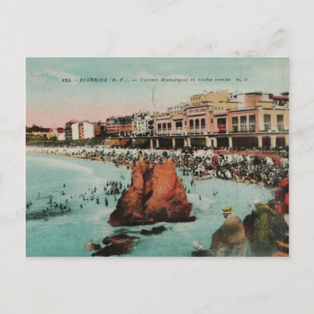Carte Postale Biarritz Le casino Réplique municipale 1917 (Devant)