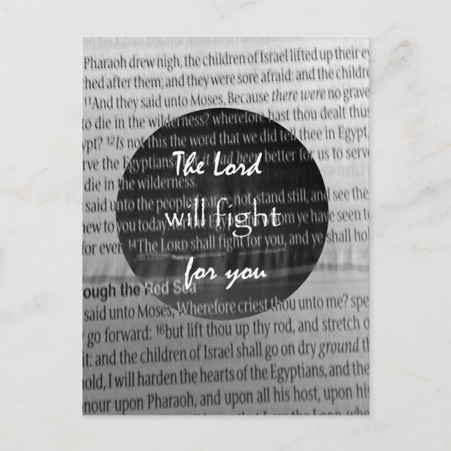 Carte Postale Bible Verse Écriture Encouragement (Devant)
