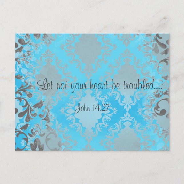 Carte Postale Bible Verse Écriture Ne Laissez Pas Votre Coeur Êt (Devant)