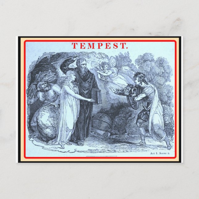 Carte Postale Bibliomanie : Shakespeare La Tempête (Devant)