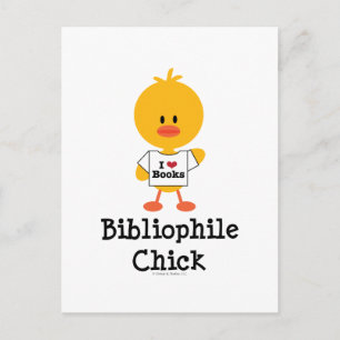 Carte postale Bibliophile Chick