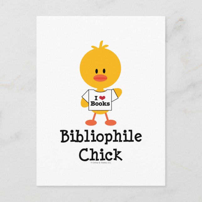 Carte postale Bibliophile Chick (Devant)