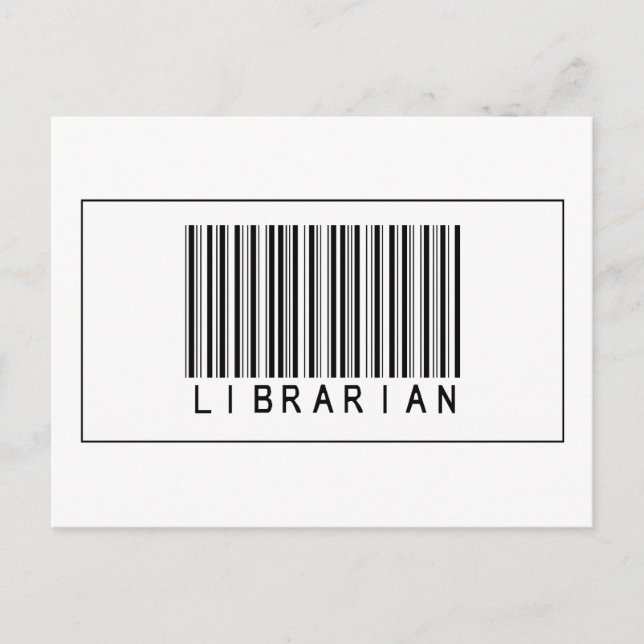 Carte Postale Bibliothécaire de codes à barres (Devant)