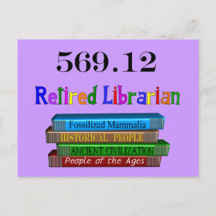 Carte Postale Bibliothécaire retraitée 569.0 (Système décimal De