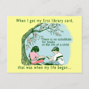 Carte Postale Bibliothèque bibliothécaire