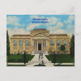 Carte Postale Bibliothèque Carnegie vintage Anniston Alabama