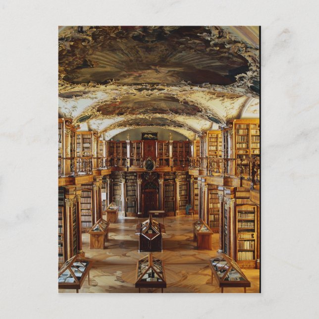 Carte Postale Bibliothèque de l'abbaye baroque, Saint-Gall, Suis (Devant)